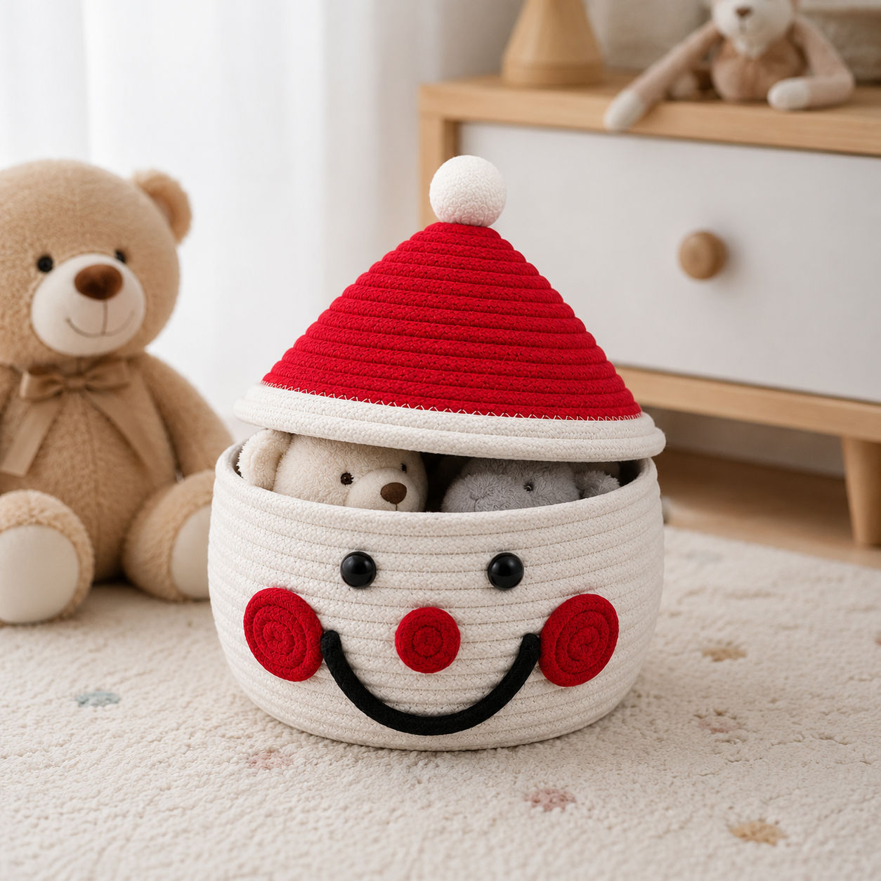 Eco-Friendly Cotton Holder with Top Cover
